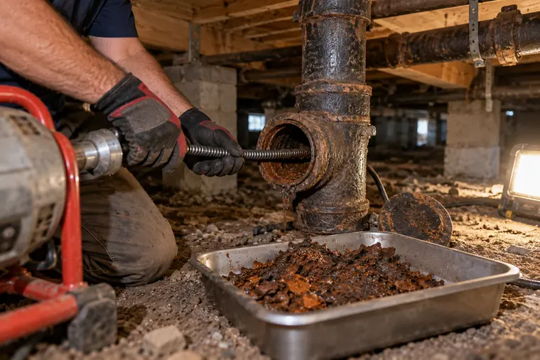 Cast iron pipe descaling in Waxahachie